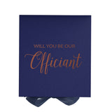 Will You Be our Officiant? Proposal Box Navy - No Border