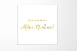 Will You Be My Matron of Honor? Proposal Box White - No Border - No ribbon