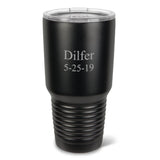 Personalized HÃºsavÃ­k 30 oz. Black Matte Double Wall Insulated Tumbler - Personalized Tumbler for Groomsmen - All