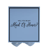 Will You Be My maid of honor? Proposal Box Light Blue -  Border