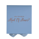 Will You Be My maid of honor? Proposal Box Light Blue - No Border