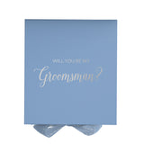 Will You Be My groomsman? Proposal Box Light Blue - No Border