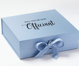 Will You Be our Officiant? Proposal Box Light Blue - No Border