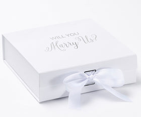 Will You Marry Us?? Proposal Box White - No Border