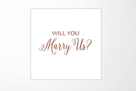 Will You Marry Us?? Proposal Box White - No Border - No ribbon