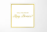 Will You Be My Ring Bearer? Proposal Box White -  Border - No ribbon