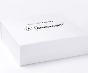 Will You Be My Jr Groomswoman? Proposal Box White - No Border - No ribbon