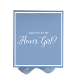 Will You Be My Flower Girl? Proposal Box Light Blue -  Border