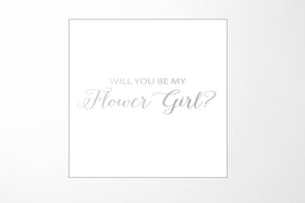 Will You Be My Flower Girl? Proposal Box White - No Border - No ribbon