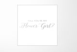 Will You Be My Flower Girl? Proposal Box White - No Border - No ribbon