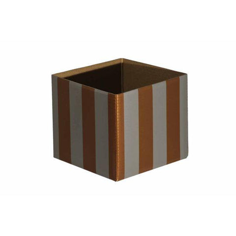 Striped Mni Posy Box (H:11cm TD:13x13cm)-Copper/Silver-Gift Box