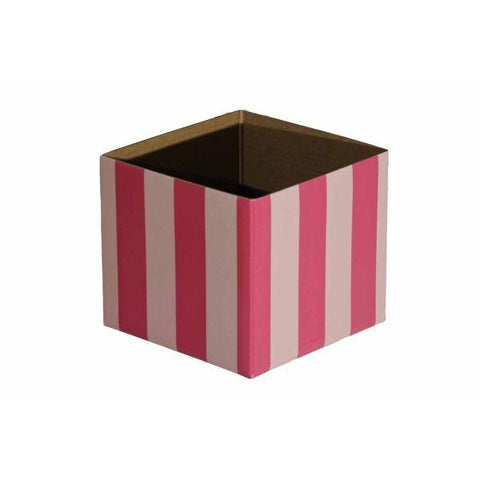 Striped Mni Posy Box (H:11cm TD:13x13cm)-Pink/Rose-Gift Box