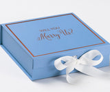 Will You Marry Us?? Proposal Box Light Blue w/ white Bow-  Border