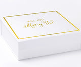 Will You Marry Us?? Proposal Box White -  Border - No ribbon