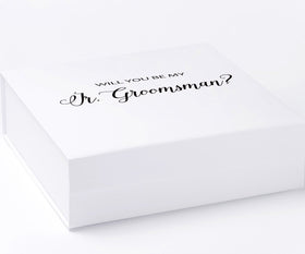 Will You Be My jr groomsman? Proposal Box White - No Border - No ribbon