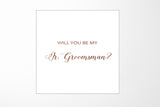 Will You Be My jr groomsman? Proposal Box White - No Border - No ribbon