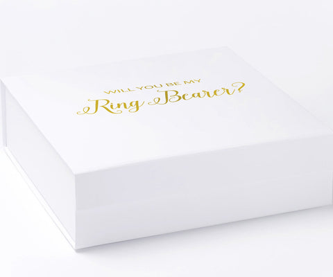 Will You Be My Ring Bearer? Proposal Box White - No Border - No ribbon