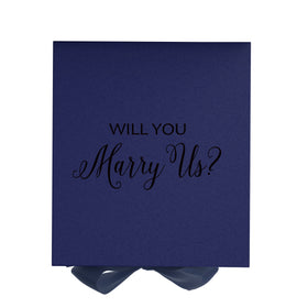 Will You Marry Us?? Proposal Box Navy - No Border