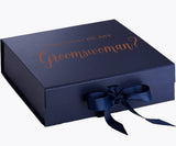 Will You Be My groomswoman? Proposal Box Navy - No Border