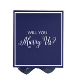 Will You Marry Us?? Proposal Box Navy -  Border