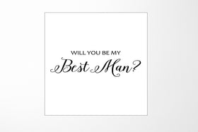 Will You Be My Best man? Proposal Box White - No Border - No ribbon