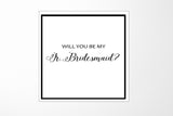 Will You Be My Jr Bridesmaid? Proposal Box White -  Border - No ribbon