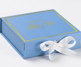 Will You Marry Us?? Proposal Box Light Blue w/ white Bow-  Border