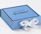 Will You Be My groomsman? Proposal Box Light Blue w/ white Bow-  Border