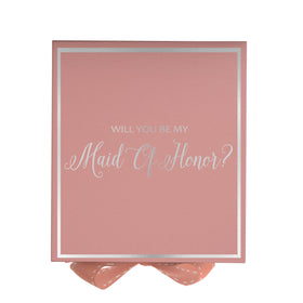 Will You Be My maid of honor? Proposal Box Pink -  Border