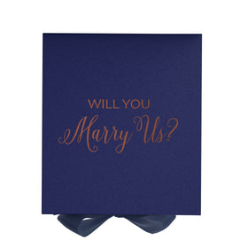 Will You Marry Us?? Proposal Box Navy - No Border