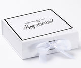 Will You Be My Ring Bearer? Proposal Box White -  Border