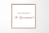 Will You Be My jr groomsman? Proposal Box White -  Border - No ribbon