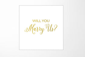 Will You Marry Us?? Proposal Box White - No Border - No ribbon