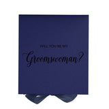 Will You Be My groomswoman? Proposal Box Navy - No Border