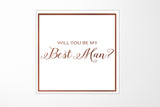 Will You Be My Best man? Proposal Box White -  Border - No ribbon