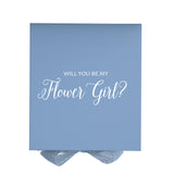 Will You Be My Flower Girl? Proposal Box Light Blue - No Border