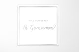 Will You Be My Jr Groomswoman? Proposal Box White -  Border - No ribbon