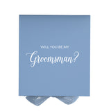 Will You Be My groomsman? Proposal Box Light Blue - No Border