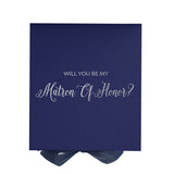 Will You Be My Matron of Honor? Proposal Box Navy - No Border