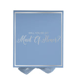 Will You Be My maid of honor? Proposal Box Light Blue -  Border