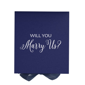 Will You Marry Us?? Proposal Box Navy - No Border