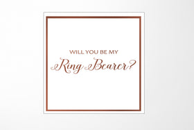 Will You Be My Ring Bearer? Proposal Box White -  Border - No ribbon