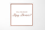 Will You Be My Ring Bearer? Proposal Box White -  Border - No ribbon