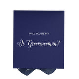 Will You Be My Jr Groomswoman? Proposal Box Navy - No Border