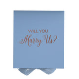 Will You Marry Us?? Proposal Box Light Blue - No Border