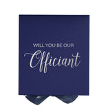 Will You Be our Officiant? Proposal Box Navy - No Border