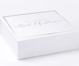 Will You Be My maid of honor? Proposal Box White -  Border - No ribbon