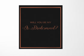 Will You Be My Jr Bridesmaid? Proposal Box black -  Border - No ribbon