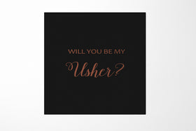 Will You Be My Usher? Proposal Box black - No Border - No ribbon