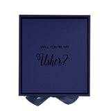 Will You Be My Usher? Proposal Box Navy -  Border